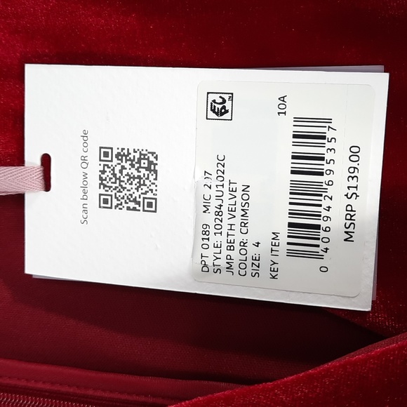 NWT ALEX MARIE CRIMSON BETH VELVET JUMPSUIT SZ 4 - Picture 6 of 14